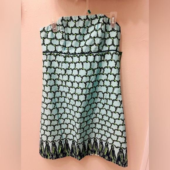 💚Lilly Pulitzer💚#Aqua and Black Geometric Dress